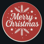 Sticker rond Joyeux Noël<br><div class="desc">Étalez la joie festive avec ce sticker joyeux de Noël ! Doté d'un thème de vacances dynamique et joyeux, cet autocollant est parfait pour les cartes de voeux, l'emballage cadeau, les décorations de fête ou la personnalisation de vos essentiels de saison. Le design élégant reflète la chaleur et l'esprit de...</div>