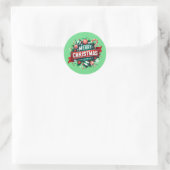 Sticker Rond Joyeux Noël (Sac)