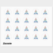Sticker Rond Joyeux Noël 1 (Feuille)