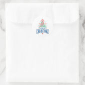 Sticker Rond Joyeux Noël 1 (Sac)