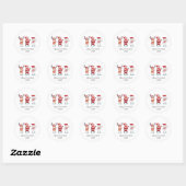 Sticker Rond Joyeux Noël 2020 Script Quarantine (Feuille)