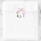 Sticker Rond Joyeux Noël 2024 (Sac)