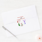 Sticker Rond Joyeux Noël 2024 (Enveloppe)