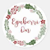 Sticker Rond Joyeux Noël à Eguberri basque le (Devant)