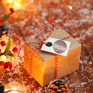 Sticker Rond Joyeux Noël à partir de Blue Navy Parties scintill