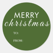 Sticker Rond Joyeux Noël à partir de Nom Cadeau (Devant)