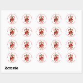 Sticker Rond Joyeux Noël à Vous (Feuille)