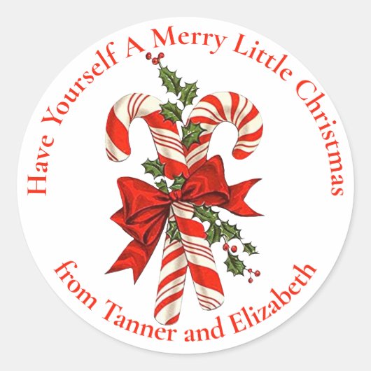 Sticker Rond Joyeux Noël à Vous (Devant)