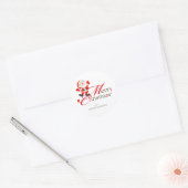 Sticker Rond Joyeux Noël Amour (Enveloppe)