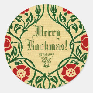 Sticker Rond Joyeux Noël (Art nouveau)