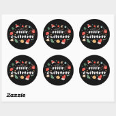 Sticker Rond Joyeux Noël - ASL American Sign Language III (Feuille)