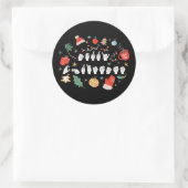 Sticker Rond Joyeux Noël - ASL American Sign Language III (Sac)