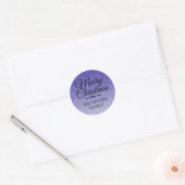 Sticker Rond Joyeux Noël bleu foncé Parties scintillant Envelop (Enveloppe)