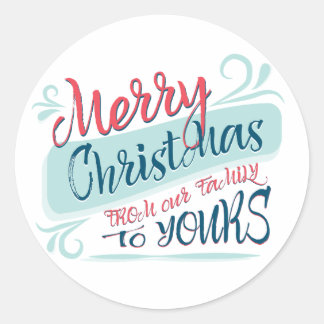 Sticker Rond Joyeux Noël Brosse moderne