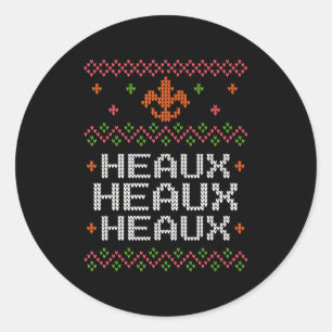 Sticker Rond Joyeux Noël cajun laid Xmas La Nouvelle-Orléans Su