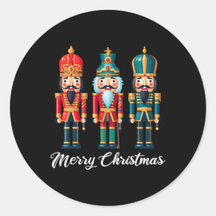 Sticker Rond Joyeux Noël Casse-Noisette Ballet Festivals Hommes