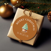 Sticker Rond Joyeux Noël! Cupcake-Noël-Arbre