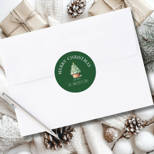 Sticker Rond Joyeux Noël! Cupcake-Noël-Arbre