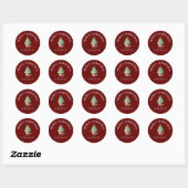 Sticker Rond Joyeux Noël! Cupcake-Noël-Arbre (Feuille)