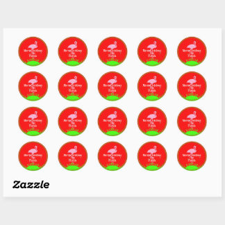 Sticker Rond Joyeux Noël de Floride,