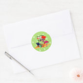 Sticker Rond Joyeux Noël de Floride (Enveloppe)