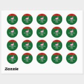 Sticker Rond Joyeux Noël de Floride (Feuille)