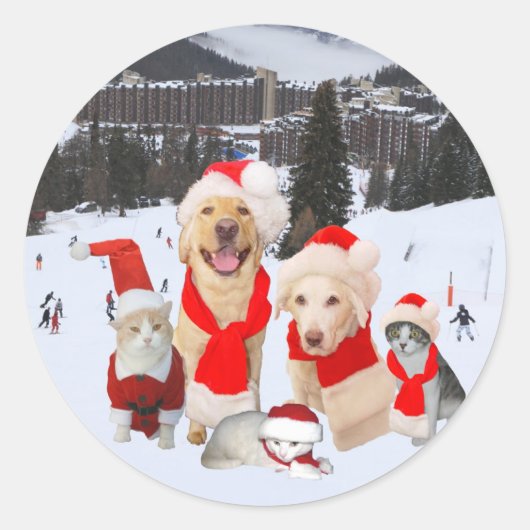 Sticker Rond Joyeux Noël de la bande ! (Devant)