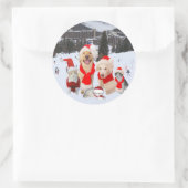 Sticker Rond Joyeux Noël de la bande ! (Sac)