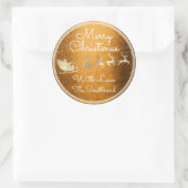 Sticker Rond Joyeux Noël de Père Noël Reindeer Sleight Honey (Sac)