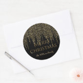 Sticker Rond Joyeux Noël | Décontracté or (Enveloppe)