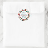 Sticker Rond Joyeux Noël | Dormir Enfants Noël (Sac)