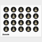 Sticker Rond Joyeux Noël en boîte (Feuille)