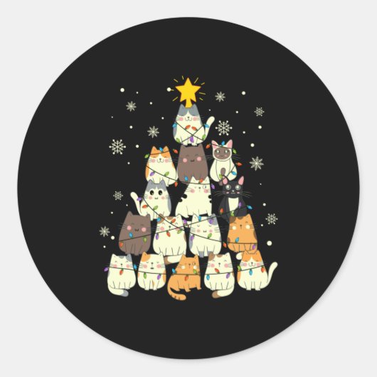 Sticker Rond Joyeux Noël en boîte (Devant)