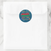 Sticker Rond Joyeux Noël en différentes langues Noël (Sac)