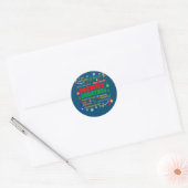Sticker Rond Joyeux Noël en différentes langues Noël (Enveloppe)