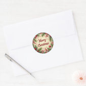 Sticker Rond Joyeux Noël en divers Motifs (Enveloppe)