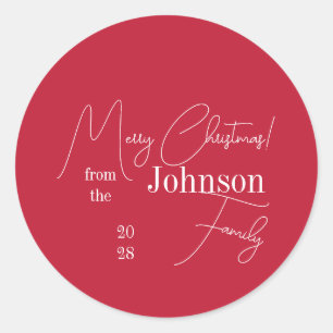 Sticker Rond Joyeux Noël en famille