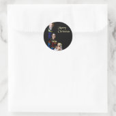 Sticker Rond Joyeux Noël en verre (Sac)