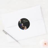 Sticker Rond Joyeux Noël en verre (Enveloppe)