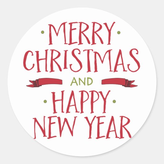 Sticker Rond Joyeux Noël Enveloppe Sceau (Devant)