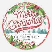 Sticker Rond Joyeux Noël et Joyeux Noël et Joyeux Noël (Devant)