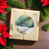 Sticker Rond Joyeux Noël et Joyeux Noël et Joyeux Noël