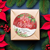 Sticker Rond Joyeux Noël et Joyeux Noël et Joyeux Noël