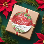 Sticker Rond Joyeux Noël et Joyeux Noël et Joyeux Noël