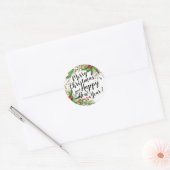 Sticker Rond Joyeux Noël et Joyeux Noël et Joyeux Noël (Enveloppe)