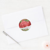 Sticker Rond Joyeux Noël et Joyeux Noël et Joyeux Noël (Enveloppe)