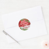 Sticker Rond Joyeux Noël et Joyeux Noël et Joyeux Noël (Enveloppe)