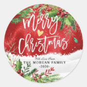 Sticker Rond Joyeux Noël et Joyeux Noël et Joyeux Noël (Devant)