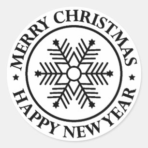 Sticker Rond Joyeux Noël et une bonne année !