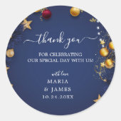 Sticker Rond Joyeux Noël Fête (Devant)